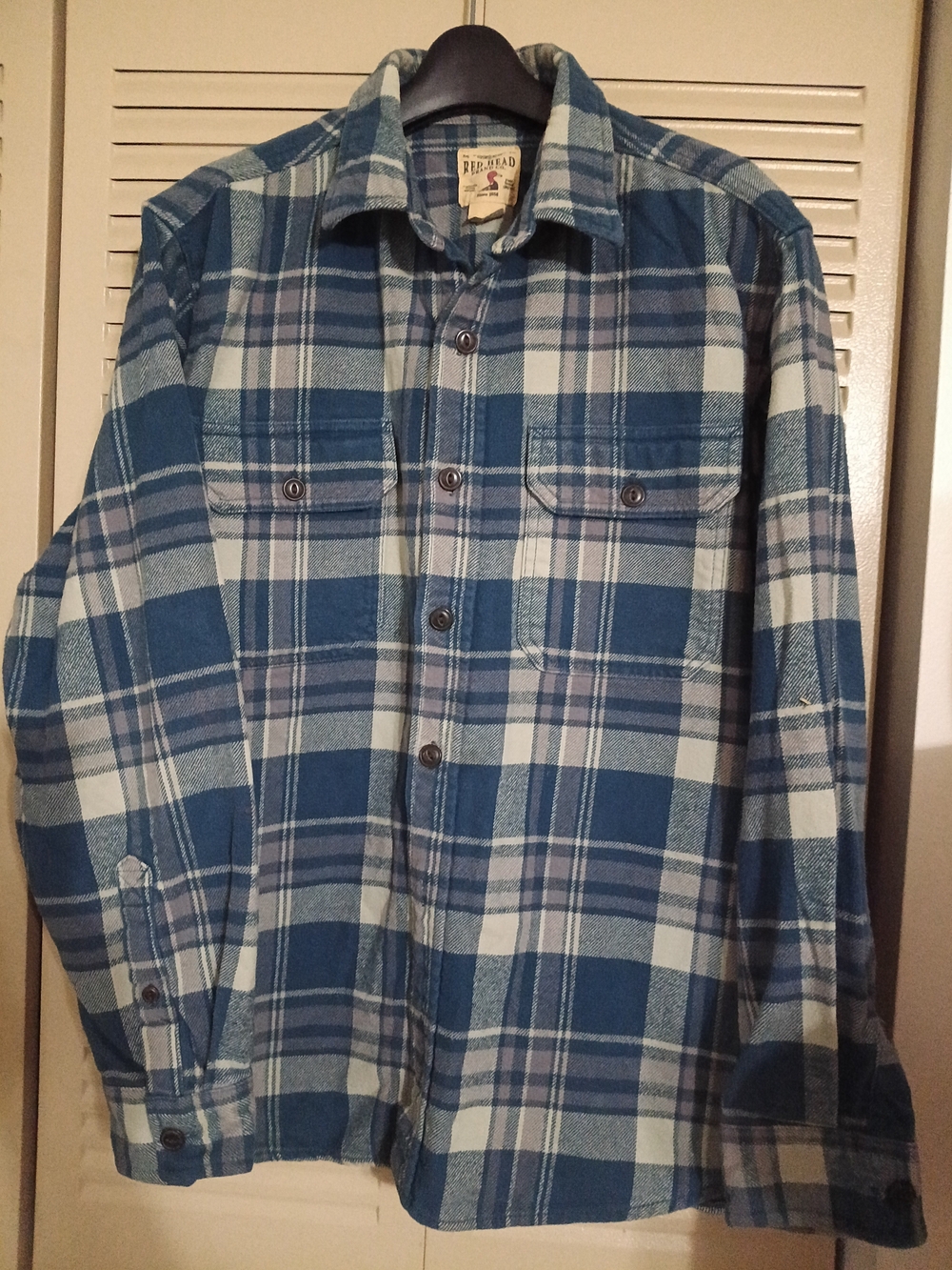 RedHead Teal & Light Blue Plaid Shirt